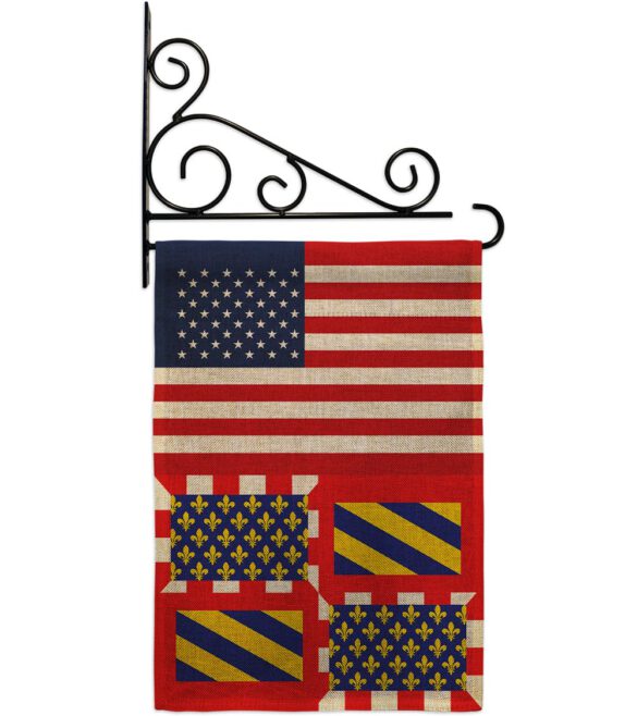 Burgundy US Friendship - Nationality Flags of the World Vertical Impressions Decorative Flags HG140325 Made In USA - Image 14
