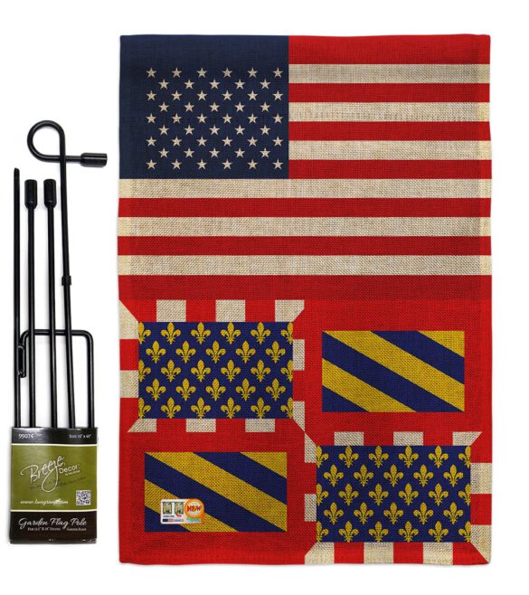 Burgundy US Friendship - Nationality Flags of the World Vertical Impressions Decorative Flags HG140325 Made In USA - Image 12