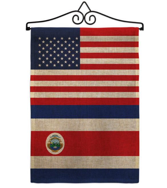 Costa Rica US Friendship - Nationality Flags of the World Vertical Impressions Decorative Flags HG140348 Made In USA - Image 13