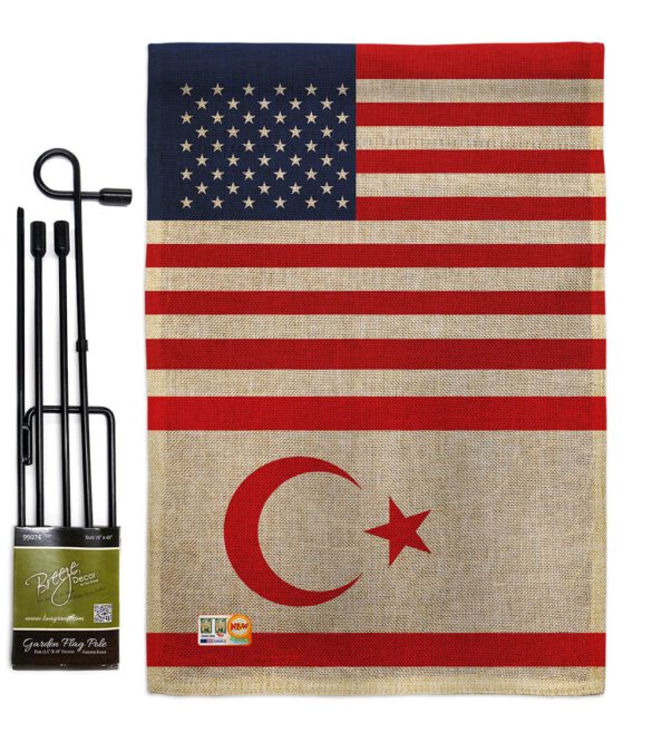 Cyprus Northern US Friendship - Nationality Flags of the World Vertical Impressions Decorative Flags HG140356 Made In USA - Image 12