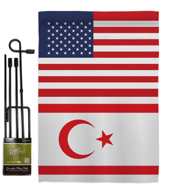 Cyprus Northern US Friendship - Nationality Flags of the World Vertical Impressions Decorative Flags HG140356 Made In USA - Image 4