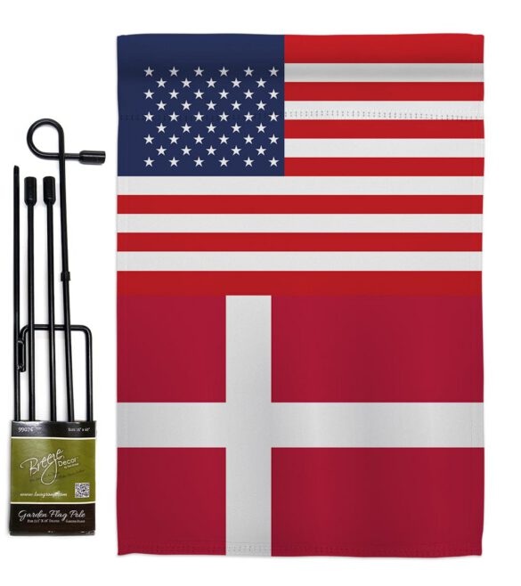 Denmark US Friendship - Nationality Flags of the World Vertical Impressions Decorative Flags HG140358 Made In USA - Image 4