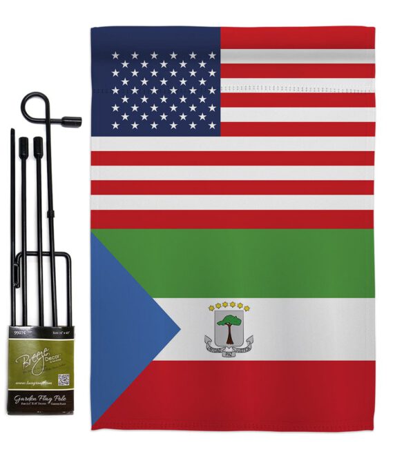 Equatorial Guinea US Friendship - Nationality Flags of the World Vertical Impressions Decorative Flags HG140369 Made In USA - Image 4