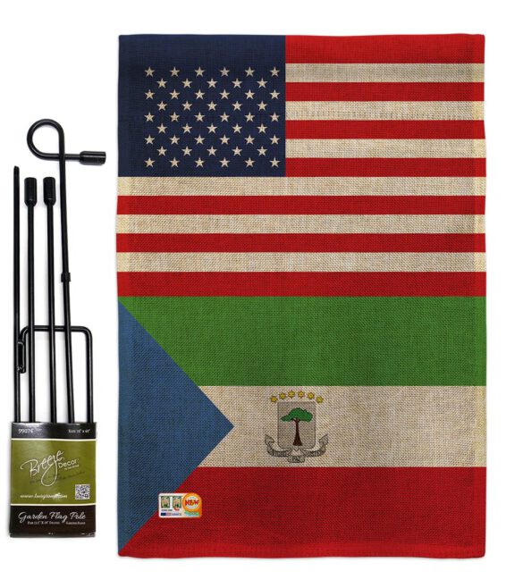 Equatorial Guinea US Friendship - Nationality Flags of the World Vertical Impressions Decorative Flags HG140369 Made In USA - Image 12