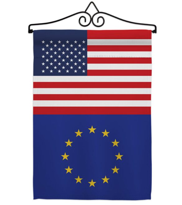 European US Friendship - Nationality Flags of the World Vertical Impressions Decorative Flags HG140373 Made In USA - Image 7