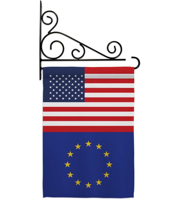 European US Friendship - Nationality Flags of the World Vertical Impressions Decorative Flags HG140373 Made In USA - Image 8