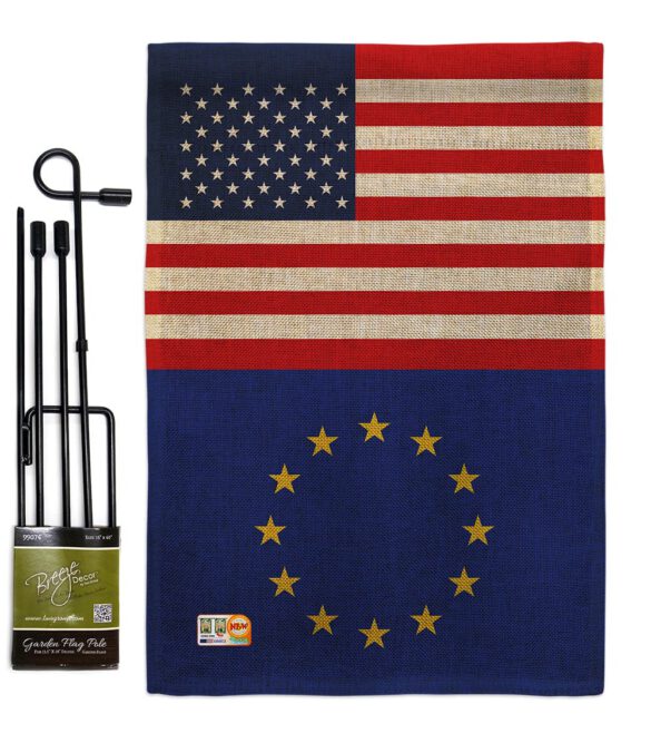 European US Friendship - Nationality Flags of the World Vertical Impressions Decorative Flags HG140373 Made In USA - Image 12