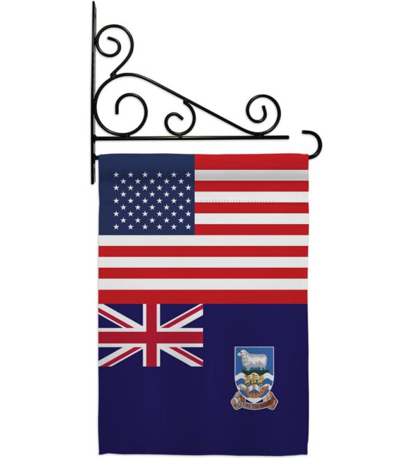 Falkland Islands US Friendship - Nationality Flags of the World Vertical Impressions Decorative Flags HG140374 Made In USA - Image 8
