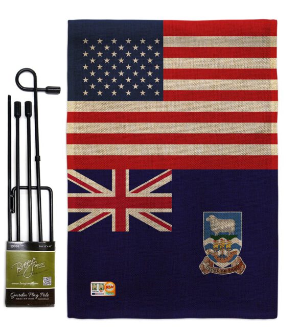 Falkland Islands US Friendship - Nationality Flags of the World Vertical Impressions Decorative Flags HG140374 Made In USA - Image 12
