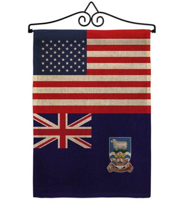 Falkland Islands US Friendship - Nationality Flags of the World Vertical Impressions Decorative Flags HG140374 Made In USA - Image 13