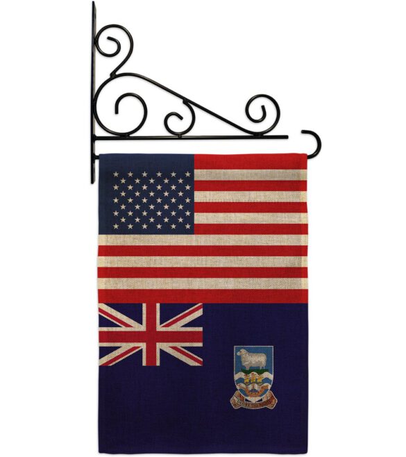 Falkland Islands US Friendship - Nationality Flags of the World Vertical Impressions Decorative Flags HG140374 Made In USA - Image 14