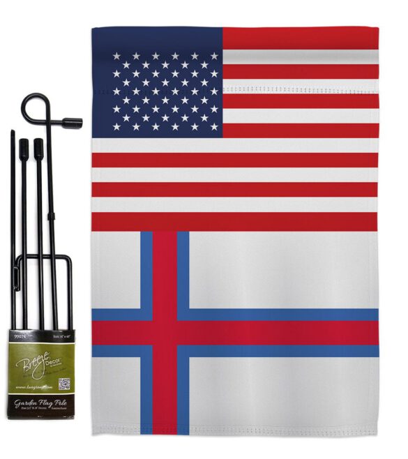 Faroe Islands US Friendship - Nationality Flags of the World Vertical Impressions Decorative Flags HG140376 Made In USA - Image 2