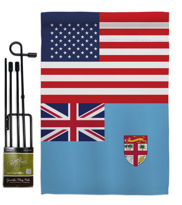 FIJI US Friendship - Nationality Flags of the World Vertical Impressions Decorative Flags HG140377 Made In USA - Image 4