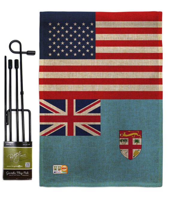 FIJI US Friendship - Nationality Flags of the World Vertical Impressions Decorative Flags HG140377 Made In USA - Image 12