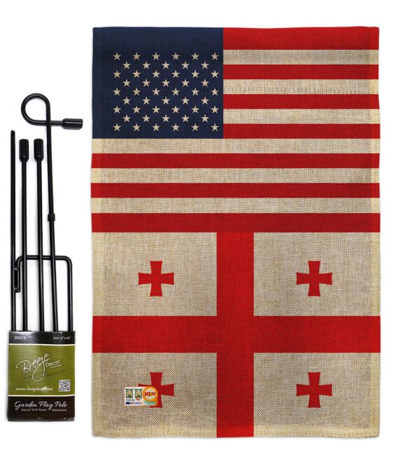 Georgia Republic US Friendship - Nationality Flags of the World Vertical Impressions Decorative Flags HG140382 Made In USA - Image 12