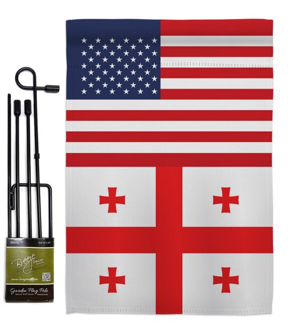 Georgia Republic US Friendship - Nationality Flags of the World Vertical Impressions Decorative Flags HG140382 Made In USA - Image 4