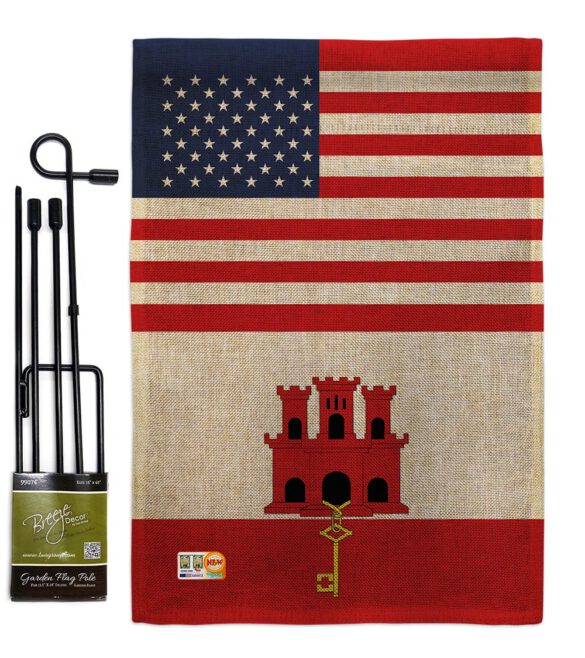 Gibraltar US Friendship - Nationality Flags of the World Vertical Impressions Decorative Flags HG140386 Made In USA - Image 12