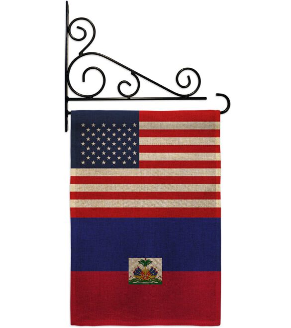 Haiti US Friendship - Nationality Flags of the World Vertical Impressions Decorative Flags HG140396 Made In USA - Image 14