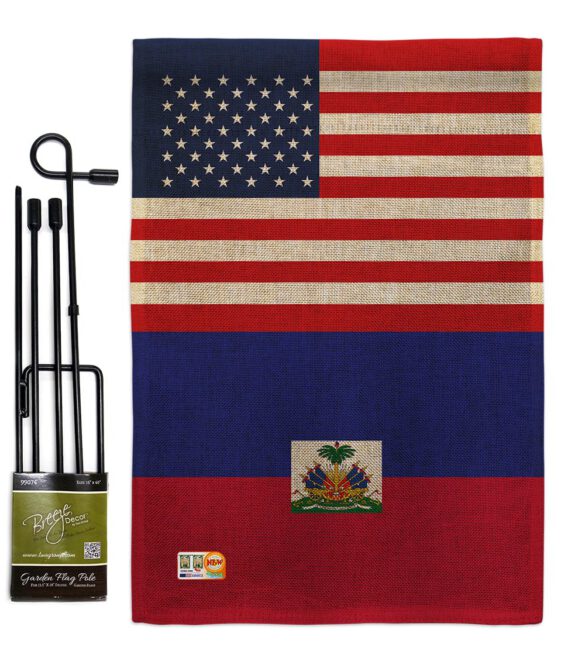 Haiti US Friendship - Nationality Flags of the World Vertical Impressions Decorative Flags HG140396 Made In USA - Image 12