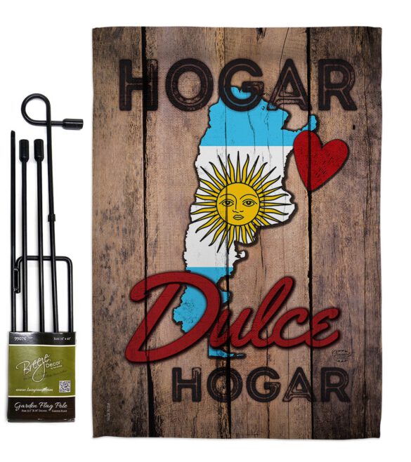 Country Argentina Hogar Dulce Hogar - Nationality Flags of the World Vertical Impressions Decorative Flags HG191163 Made In USA - Image 4