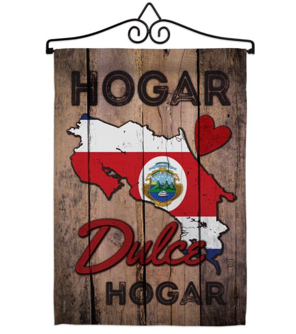 Country Costa Rica Hogar Dulce Hogar - Nationality Flags of the World Vertical Impressions Decorative Flags HG191169 Made In USA - Image 7