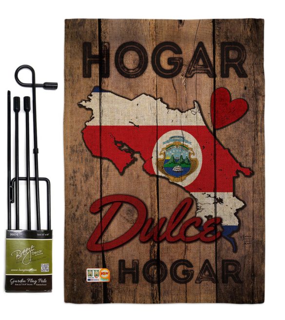 Country Costa Rica Hogar Dulce Hogar - Nationality Flags of the World Vertical Impressions Decorative Flags HG191169 Made In USA - Image 9
