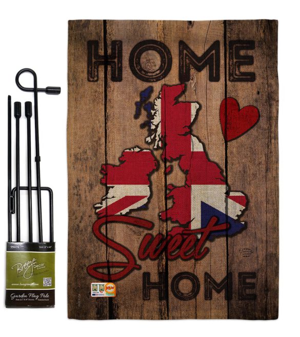 Country UK Home Sweet Home - Nationality Flags of the World Vertical Impressions Decorative Flags HG192030 Made In USA - Image 9