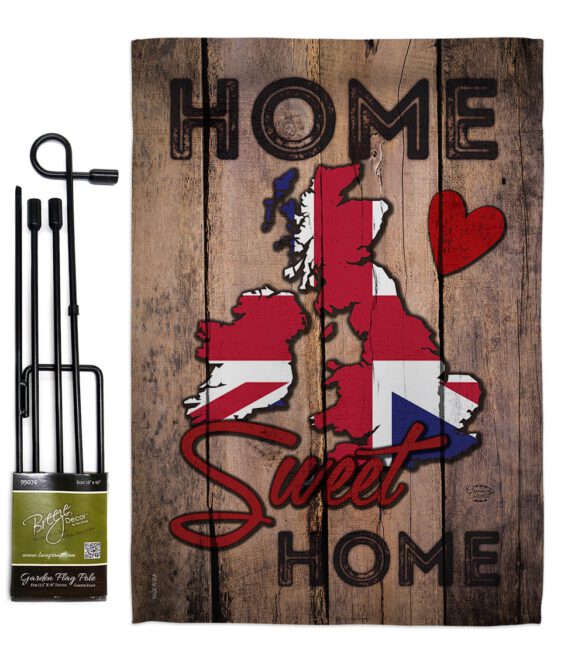 Country UK Home Sweet Home - Nationality Flags of the World Vertical Impressions Decorative Flags HG192030 Made In USA - Image 4