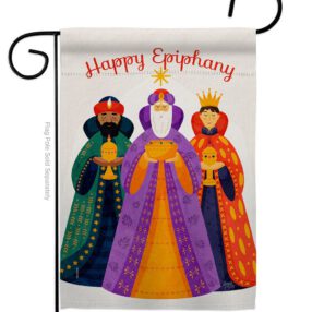 Dia De Los Reyes - Nativity Winter Vertical Impressions Decorative Flags HG114007 Made In USA