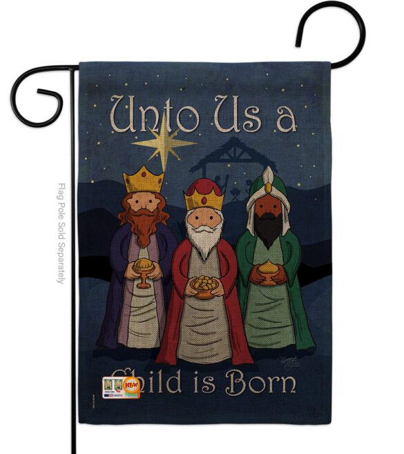 Child is Born - Nativity Winter Vertical Impressions Decorative Flags HG114129 Made In USA - Image 8