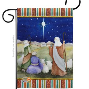 Christmas in Bethlehem - Nativity Winter Vertical Impressions Decorative Flags HG114215 Made In USA