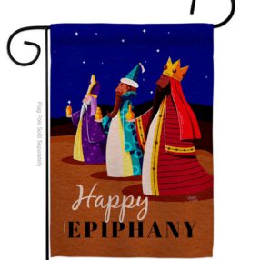 Celebrate Epiphany - Nativity Winter Vertical Impressions Decorative Flags HG114241 Made In USA