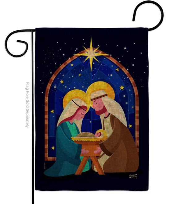 Birth Of Jesus - Nativity Winter Vertical Impressions Decorative Flags HG137358 Made In USA - Image 11
