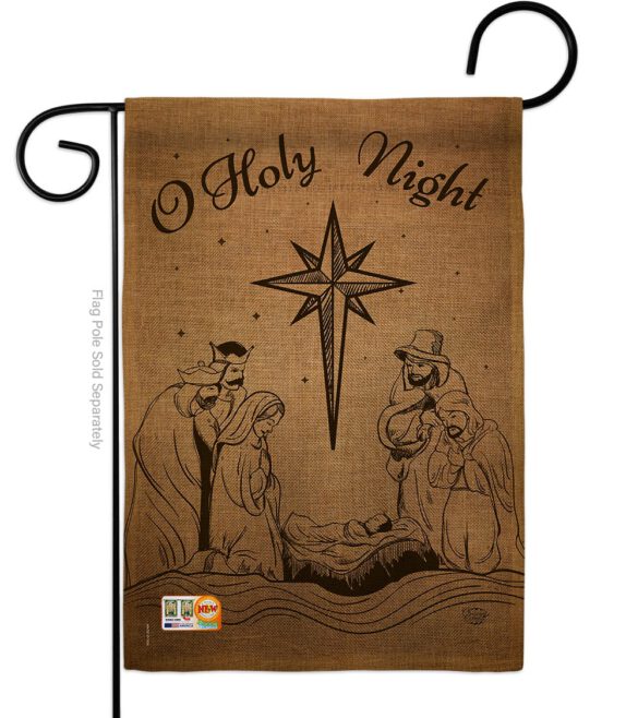 Holy Night - Nativity Winter Vertical Impressions Decorative Flags HG191078 Made In USA - Image 8