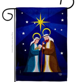 Birth Of King - Nativity Winter Vertical Impressions Decorative Flags HG192710 Made In USA