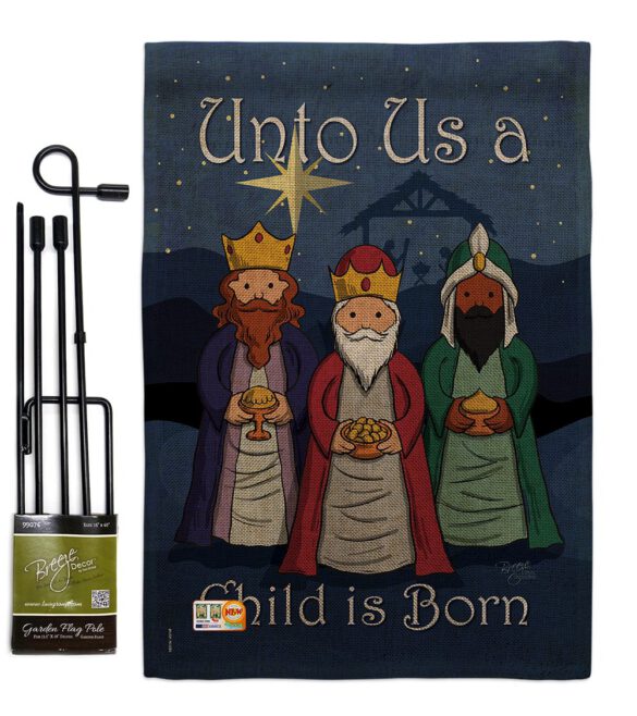 Child is Born - Nativity Winter Vertical Impressions Decorative Flags HG114129 Made In USA - Image 9