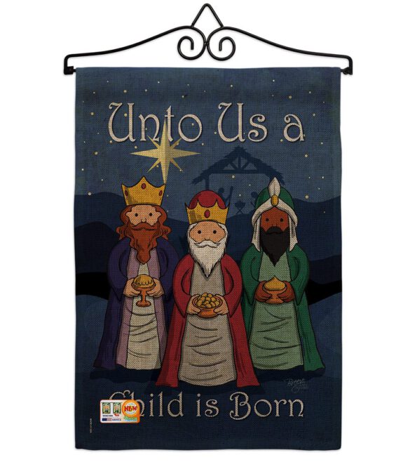 Child is Born - Nativity Winter Vertical Impressions Decorative Flags HG114129 Made In USA - Image 10
