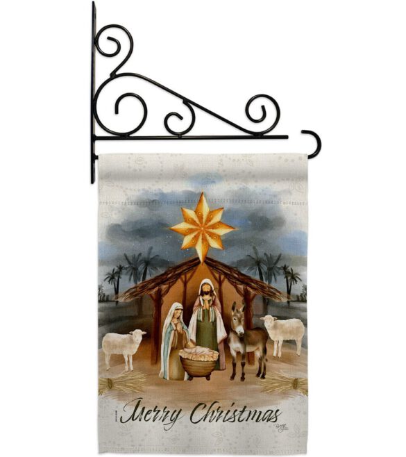 Birth of Jesus - Nativity Winter Vertical Impressions Decorative Flags HG114238 Made In USA - Image 8