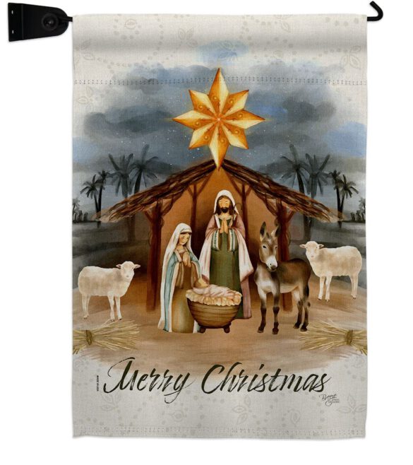 Birth of Jesus - Nativity Winter Vertical Impressions Decorative Flags HG114238 Made In USA - Image 21