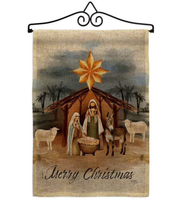 Birth of Jesus - Nativity Winter Vertical Impressions Decorative Flags HG114238 Made In USA - Image 17