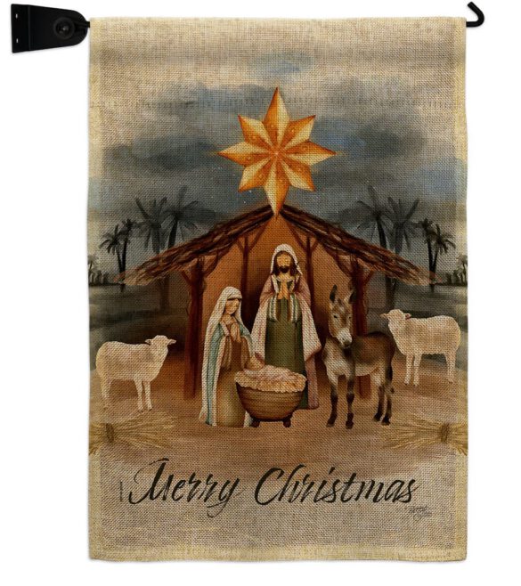 Birth of Jesus - Nativity Winter Vertical Impressions Decorative Flags HG114238 Made In USA - Image 22