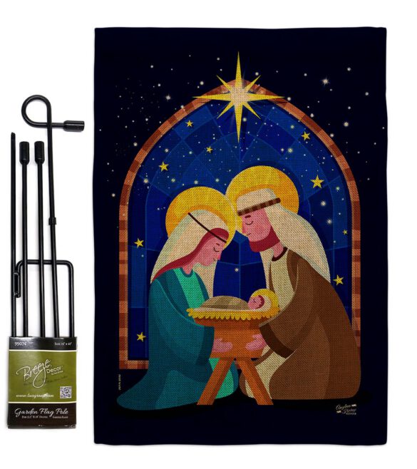 Birth Of Jesus - Nativity Winter Vertical Impressions Decorative Flags HG137358 Made In USA - Image 14