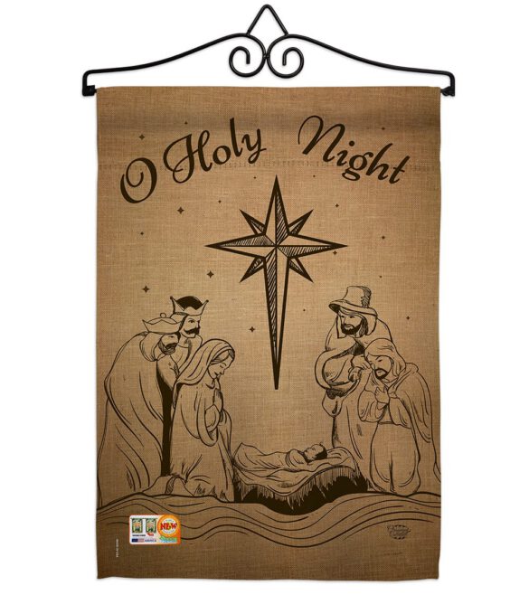 Holy Night - Nativity Winter Vertical Impressions Decorative Flags HG191078 Made In USA - Image 7