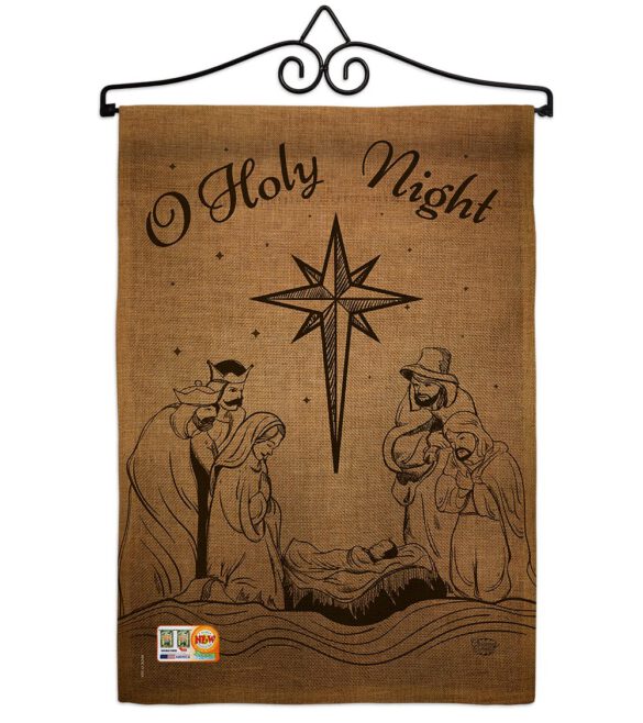 Holy Night - Nativity Winter Vertical Impressions Decorative Flags HG191078 Made In USA - Image 10