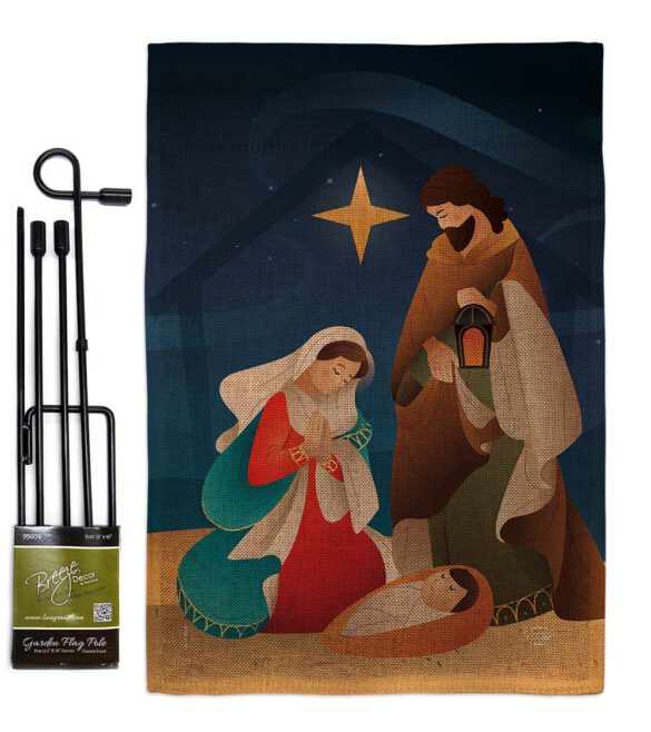 Holy Night - Nativity Winter Vertical Impressions Decorative Flags HG192260 Made In USA - Image 12