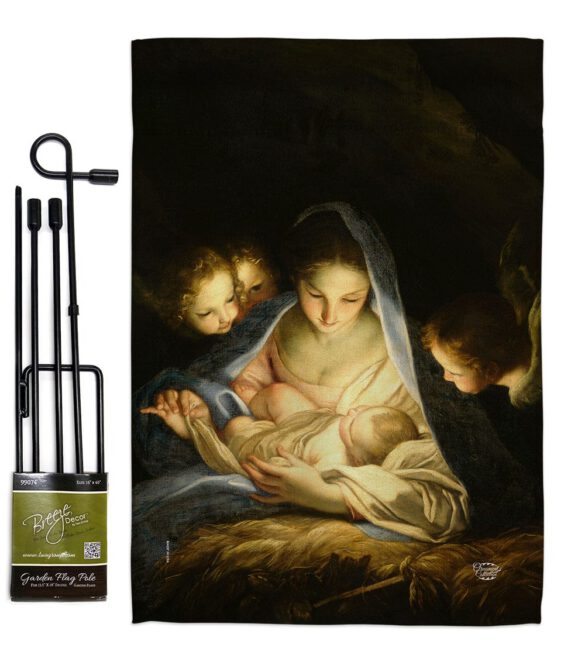 Holy Night - Nativity Winter Vertical Impressions Decorative Flags HG192323 Made In USA - Image 4