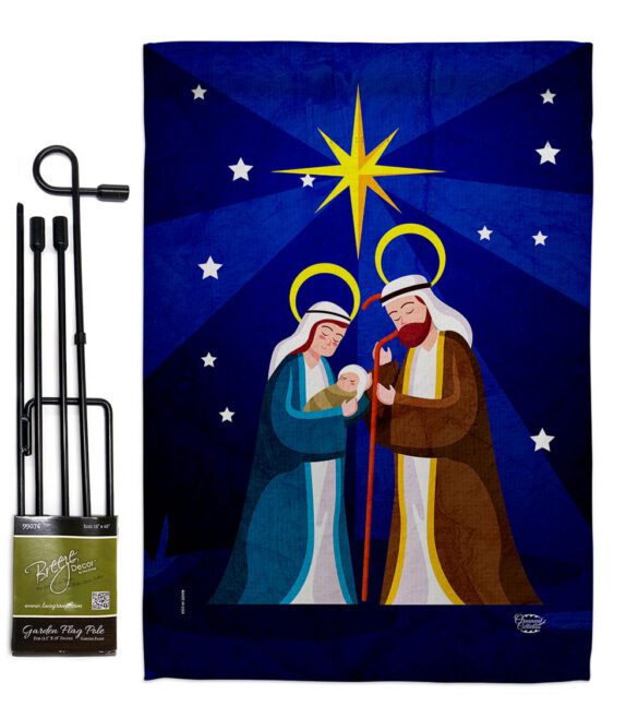 Birth Of King - Nativity Winter Vertical Impressions Decorative Flags HG192710 Made In USA - Image 4