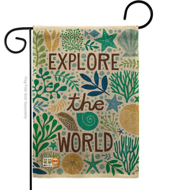 Explore The World - Nautical Coastal Vertical Impressions Decorative Flags HG107063 Made In USA - Image 8