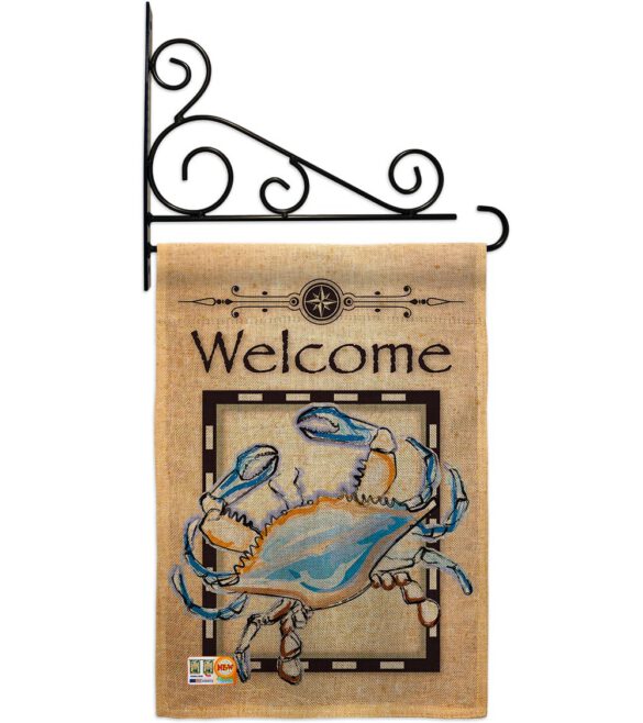 Blue Crab - Nautical Coastal Vertical Impressions Decorative Flags HG107028 Made In USA - Image 12