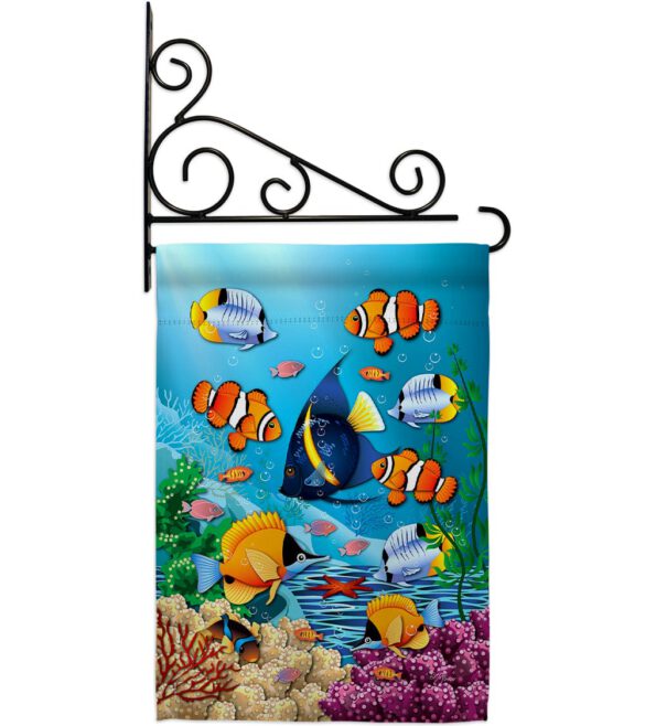 Coral Life - Nautical Coastal Vertical Impressions Decorative Flags HG107030 Made In USA - Image 11